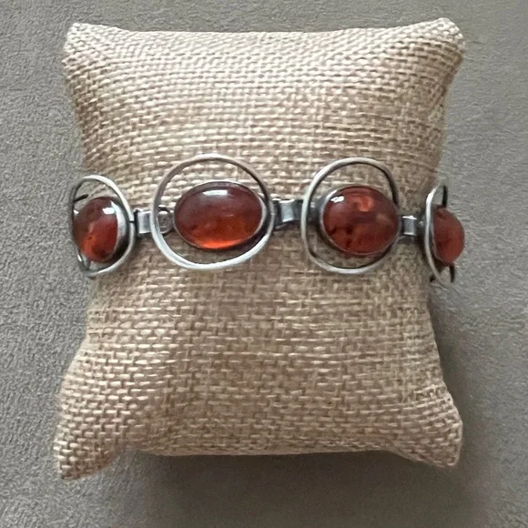 Authentic Baltic Amber & silver bracelet - Picture 4 of 9